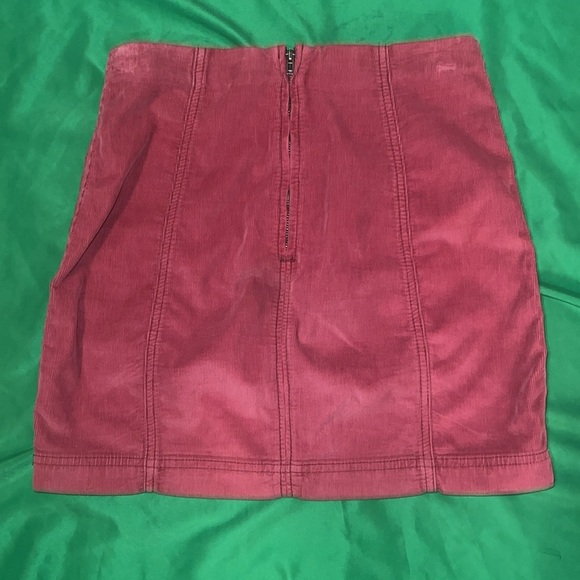 Free People Rust Color Corduroy Mini Skirt size 6 - Picture 2 of 5